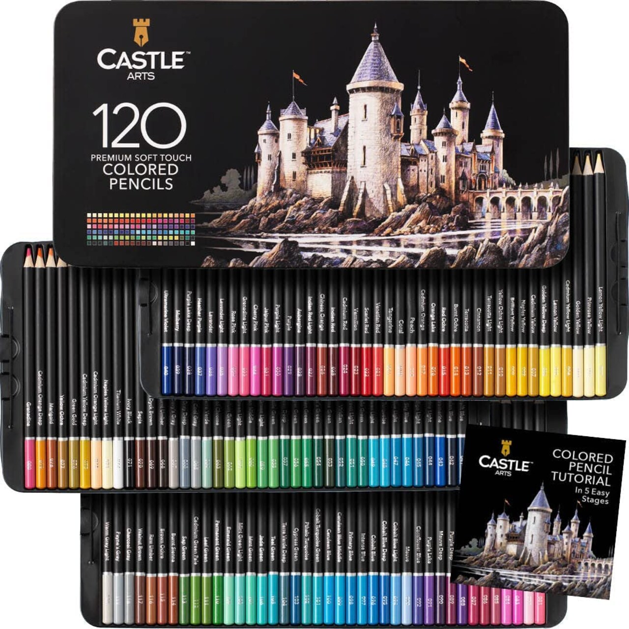 120 Colored Pencils Set  Quality Soft Core Colored Leads for